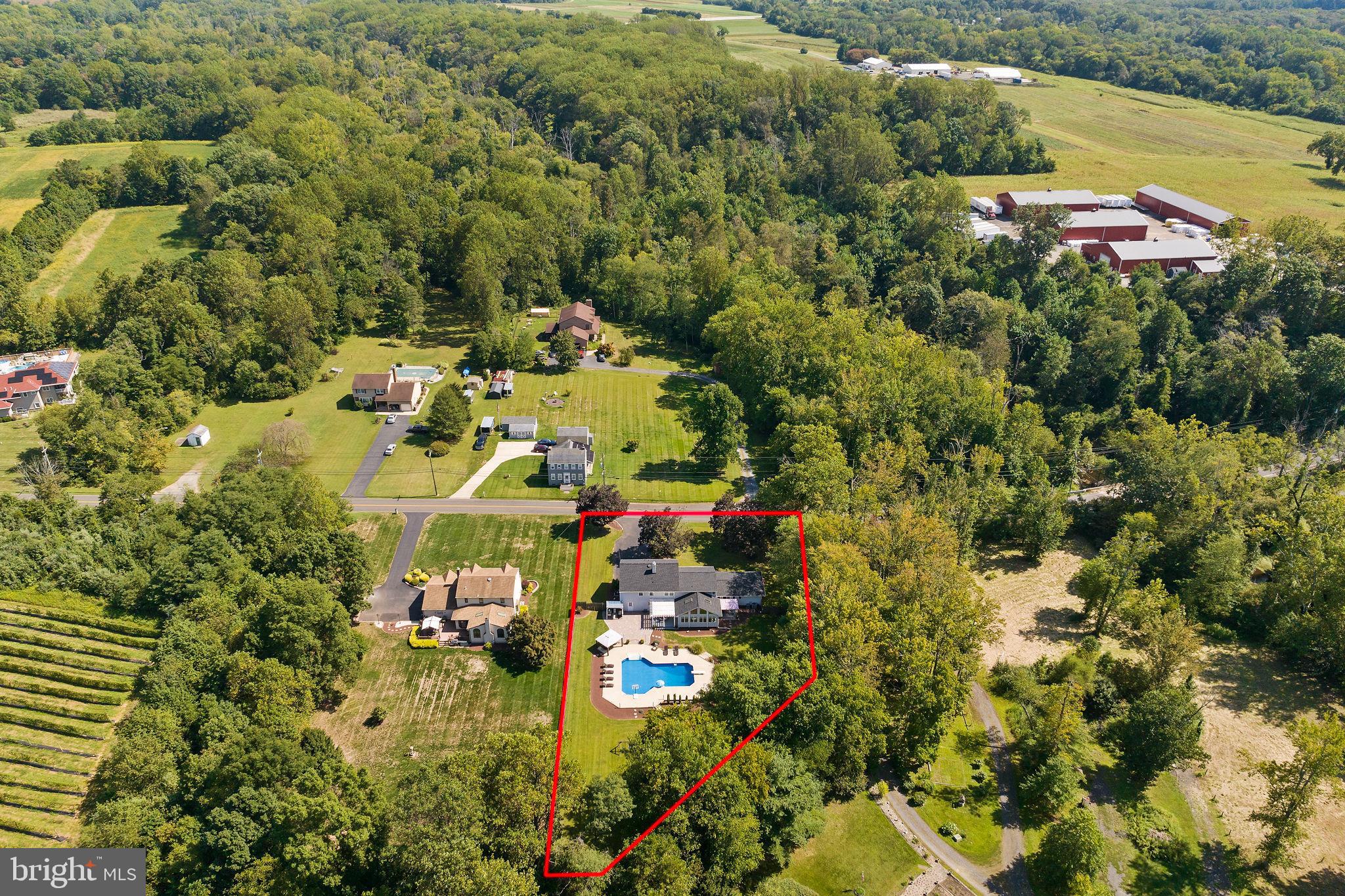 420 Extonville Road Allentown, NJ 08501 - Photo 22 of 57 an aerial view of a houses with yard