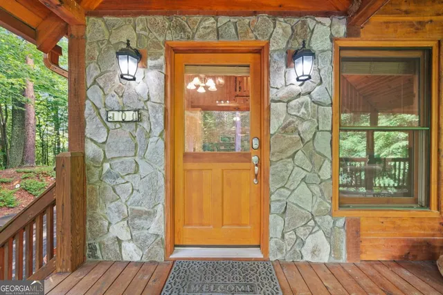 a view of front door of house