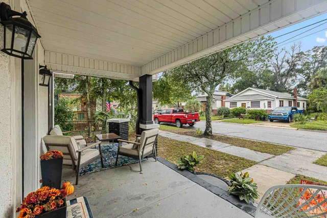 a city view with sitting space