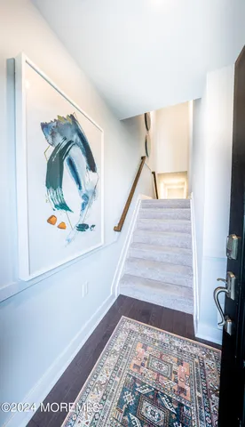 a view of a staircase in kitchen