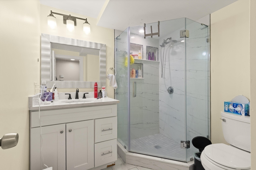 25-27 Upland Road Somerville, MA 02144 - Photo 31 of 38 a bathroom with a sink a toilet and shower