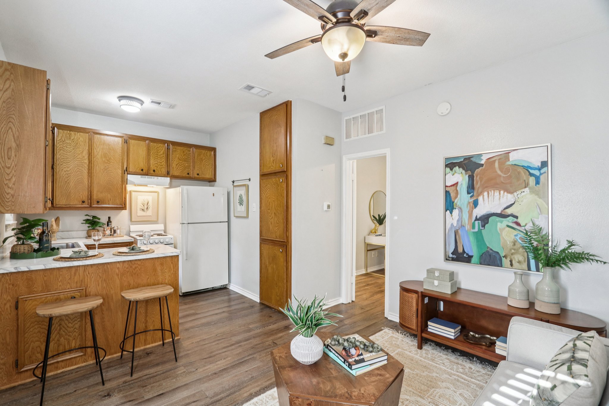 4401 Speedway, Unit 105 Austin, TX 78751 - Photo 18 of 38 Durable vinyl flooring keeps things stylish and low maintenance for busy Austin living.