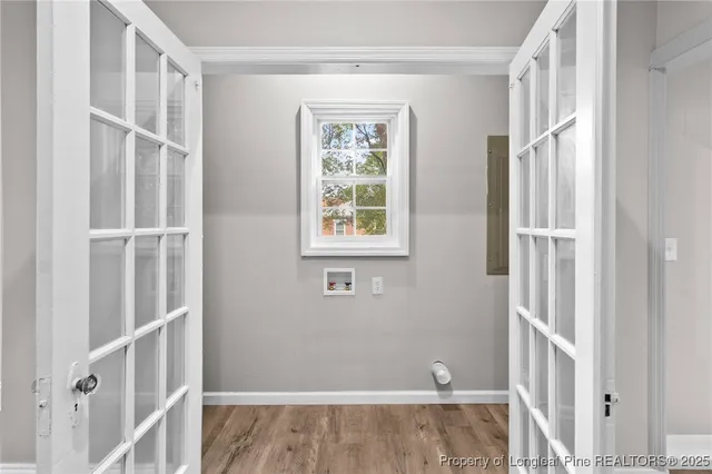 a view of front door