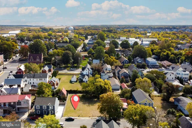 an aerial view of multiple house
