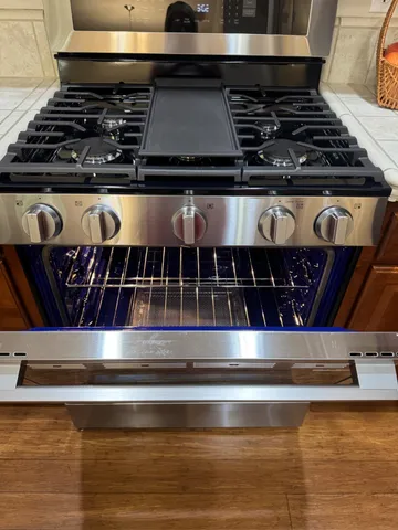 a close view of a stove