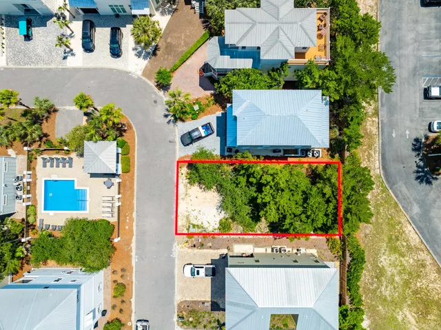 an aerial view of multiple house