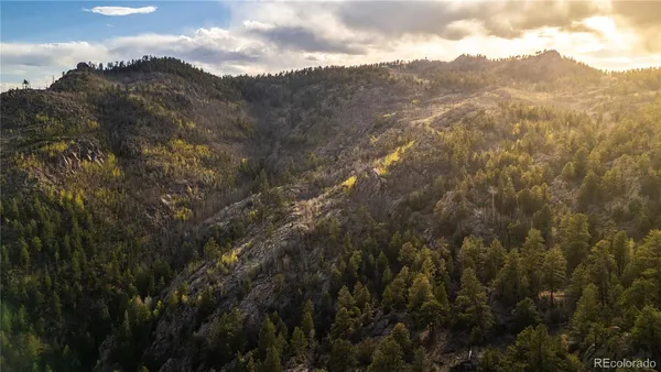 a view of mountain view with lots of trees