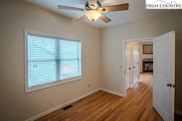 a view of a forest from a yard