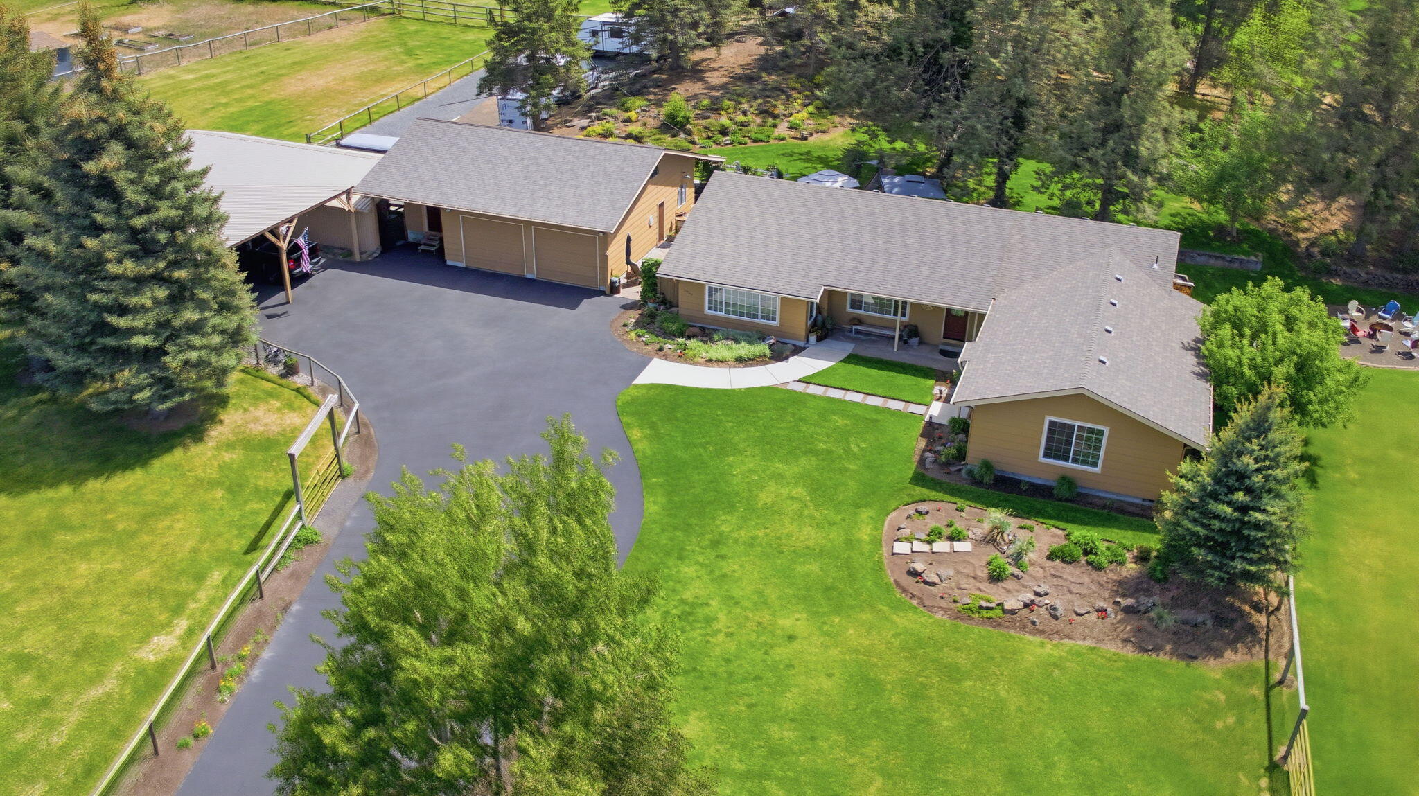 22539 Martee Lane Bend, OR 97701 - Photo 53 of 54 an aerial view of a house with yard