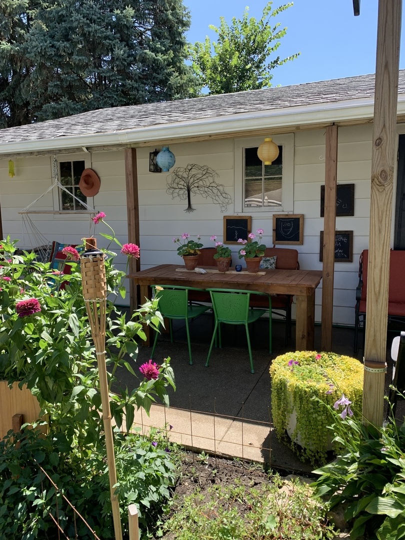 802 Paddock Avenue Ashton, IL 61006 - Photo 37 of 37 a view of a backyard with plants and patio