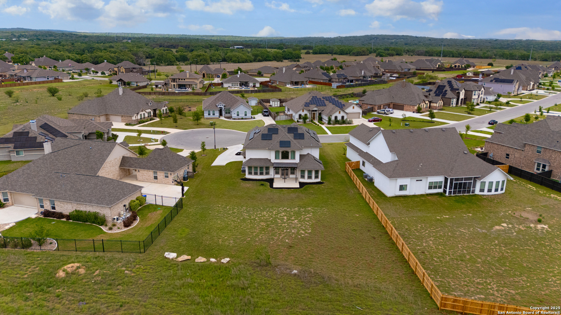 7151 Agarita Mist Fair Oaks Ranch, TX 78015 - Photo 48 of 49 an aerial view of a house with a ocean view