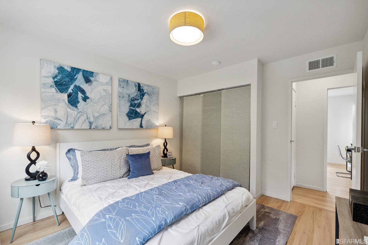 39 Idlewild Court Pacifica, CA 94044 - Photo 33 of 79 a bedroom with a bed and painting on the wall