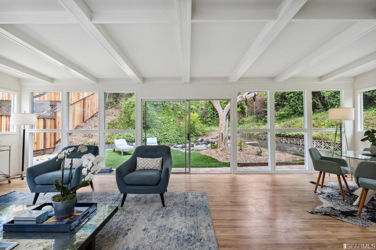 39 Idlewild Court Pacifica, CA 94044 - Photo 46 of 79 a living room with furniture and large windows