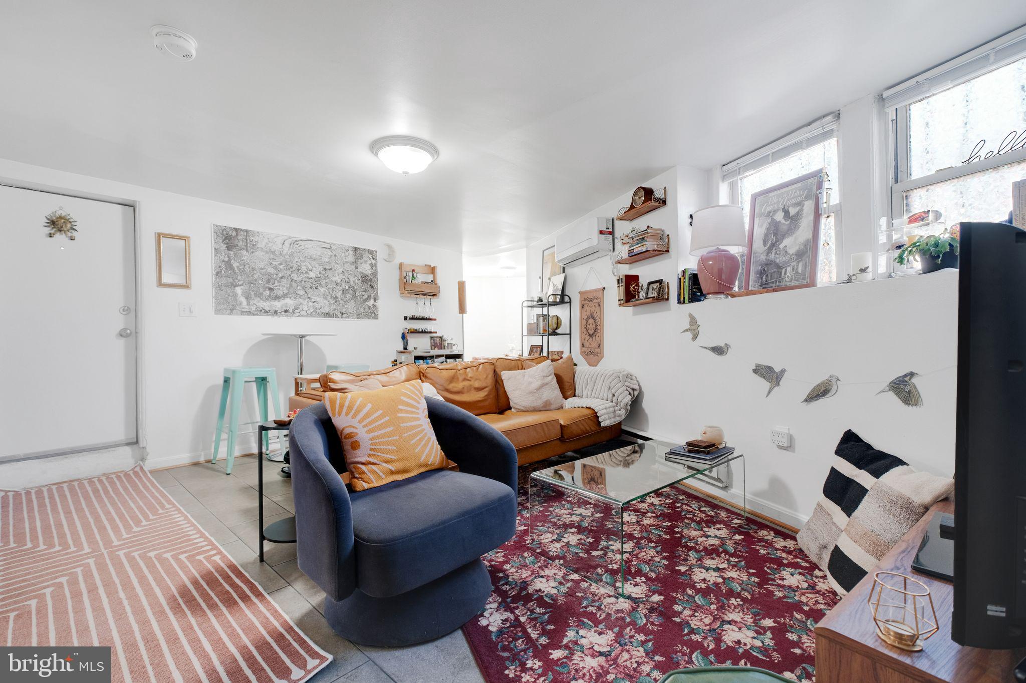 1209 6th Street Northeast, Unit B Washington, DC 20002 - Photo 5 of 23 Lower Level Living Room w/ Private Entrance