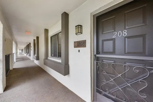 a view of a hallway with entryway