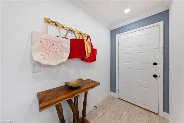 a view of a room with shelves and closet