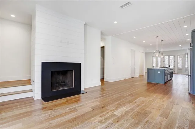 a view of kitchen and kitchen with sink