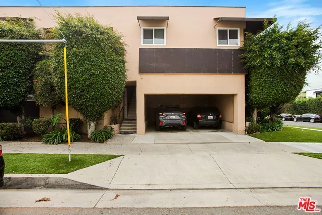 a view of a park with plants and trees