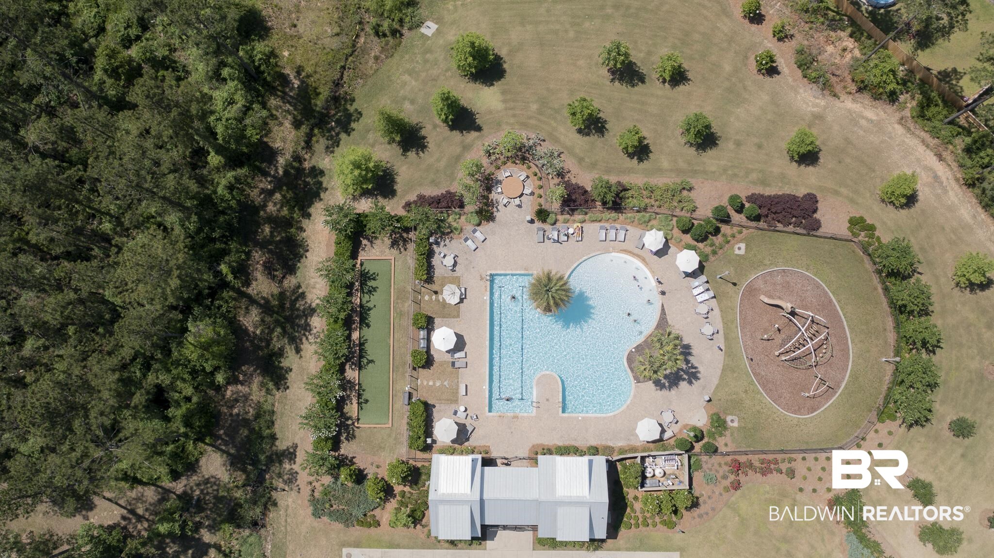 13887 Antler Hl Road Daphne, AL 36527 - Photo 39 of 50 Aerial view of a pool