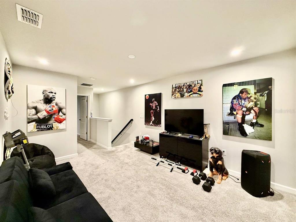 8319 Wildflower Glen Avenue Odessa, FL 33556 - Photo 14 of 34 a living room with furniture and a flat screen tv