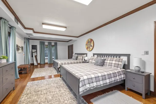 an aerial view of a city with lots of residential buildings