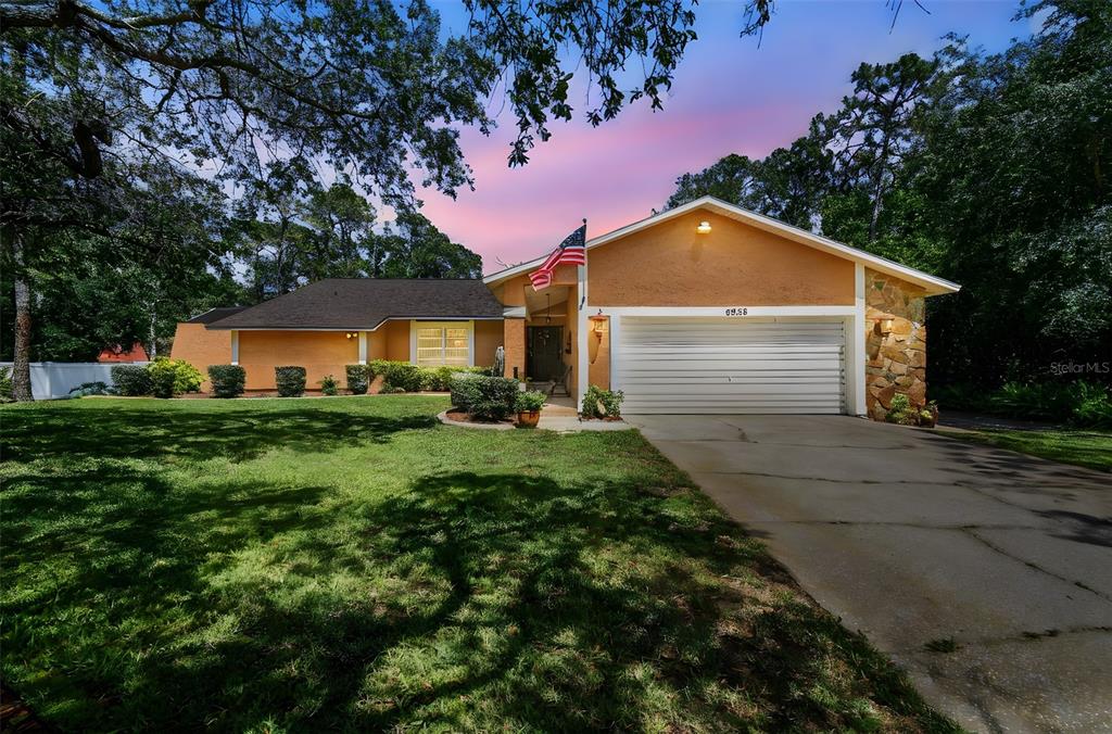6938 Coronet Drive New Port Richey, FL 34655 - Photo 1 of 49 a front view of house with yard and green space