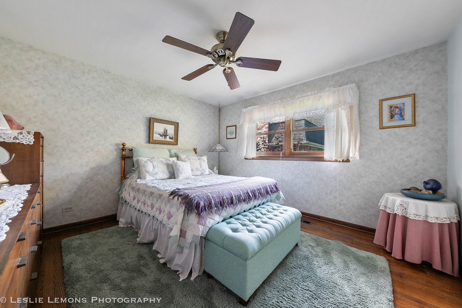 3192 Beller Drive Darien, IL 60561 - Photo 24 of 50 a bedroom with a bed and dresser with wooden floor