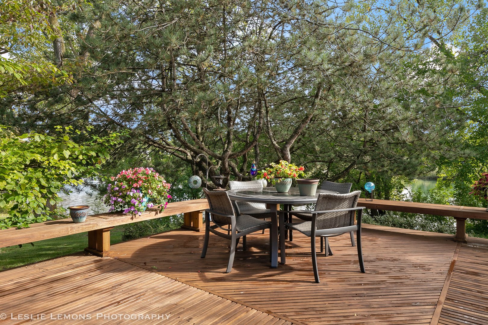 3192 Beller Drive Darien, IL 60561 - Photo 35 of 50 a roof deck with table and chairs and wooden floor