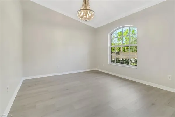 an empty room with a window