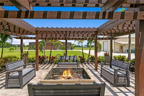 a view of a lake in a house with a garden