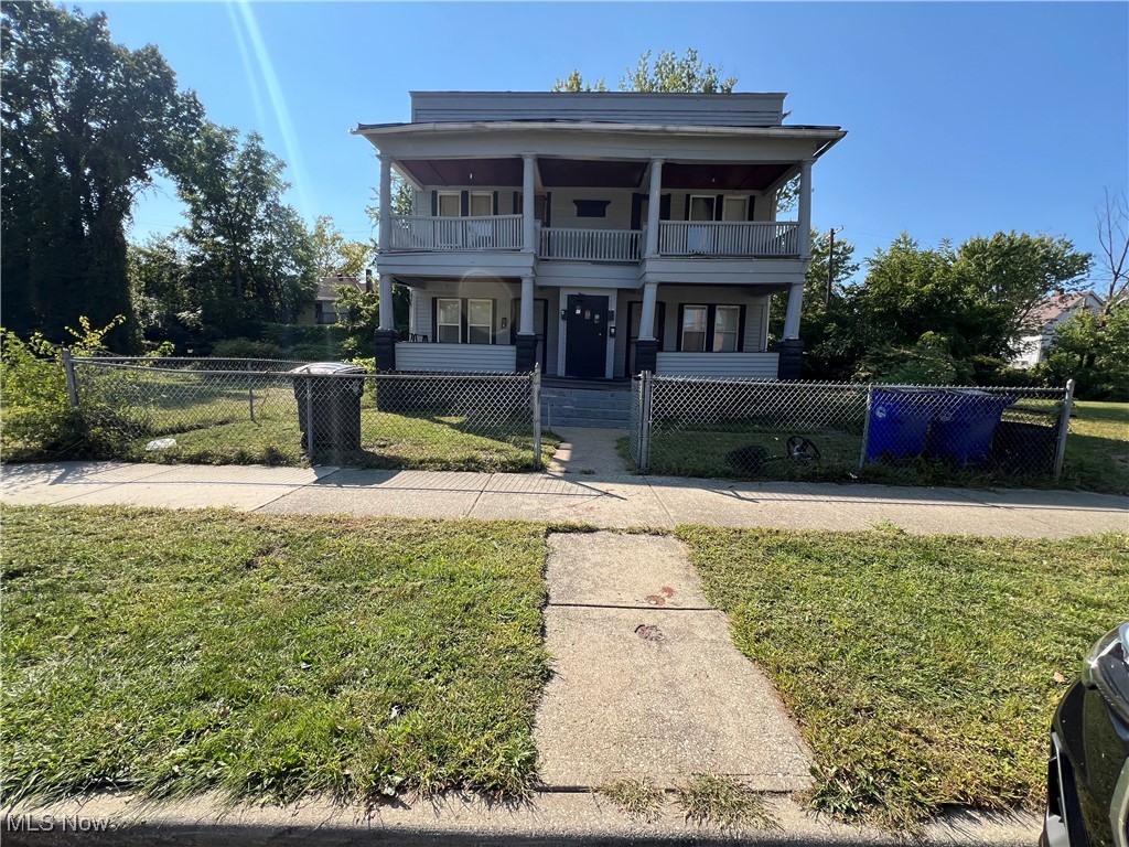 620 Eddy Road Cleveland, OH 44108 - Photo 2 of 8 View of front of property with a front yard and a balcony