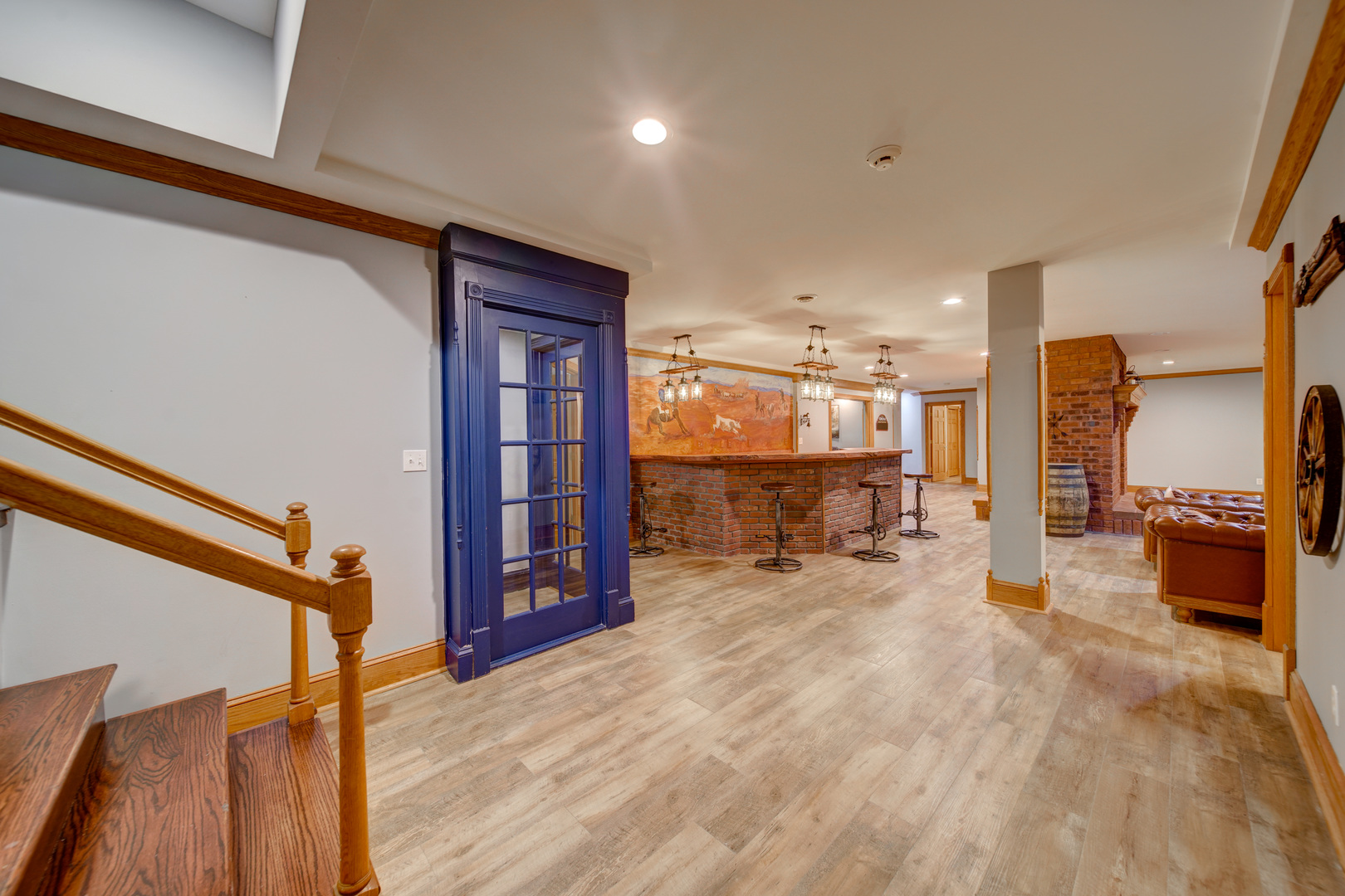 3870 North 3000 W Road Bourbonnais, IL 60914 - Photo 35 of 47 a view of a hallway with workspace and living room