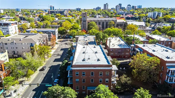 an aerial view of city
