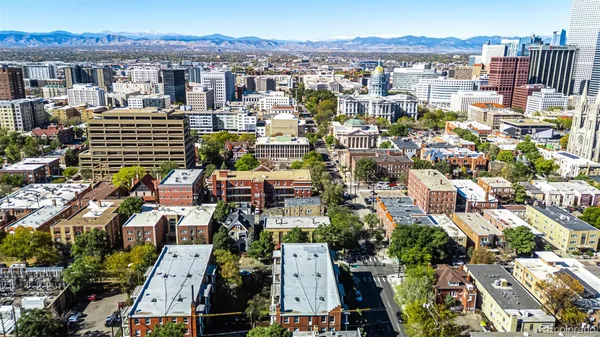 an aerial view of a city