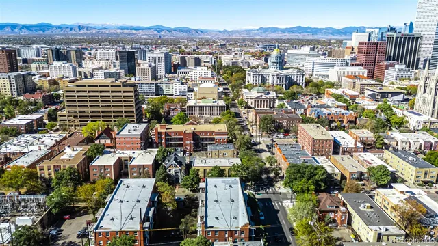 an aerial view of a city