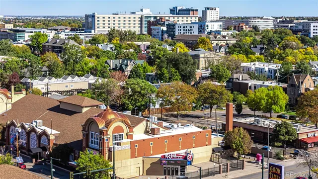 an aerial view of a city