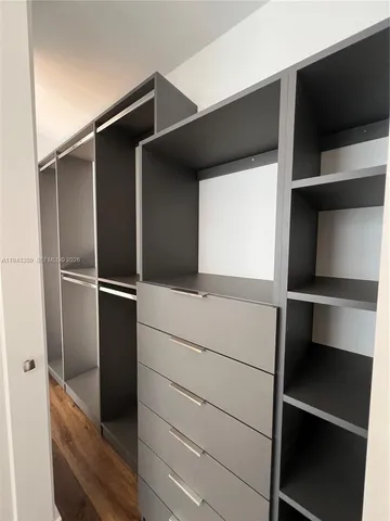 a close view of closet