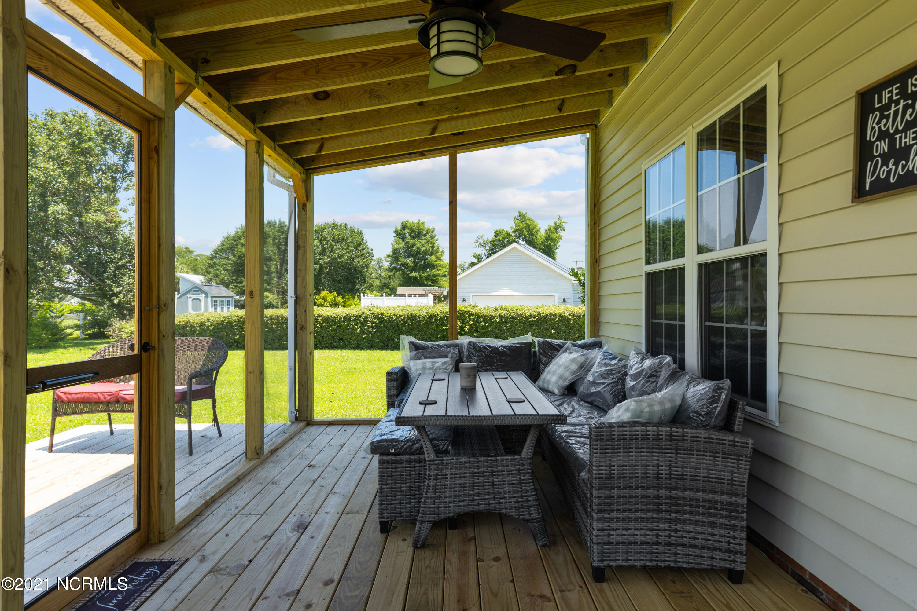2803 Mayberry Loop Road Morehead City, NC 28557 - Photo 16 of 41 New screened in back porch