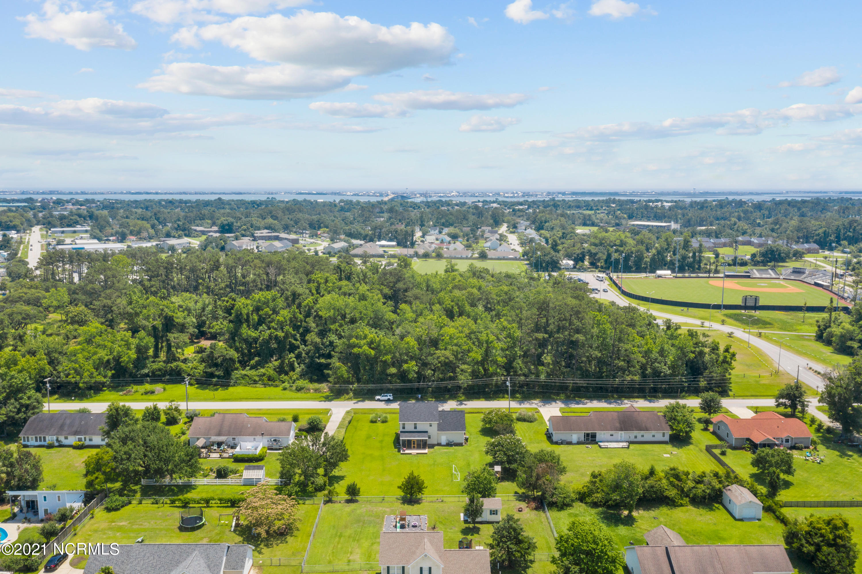 2803 Mayberry Loop Road Morehead City, NC 28557 - Photo 9 of 41 Aerial view towards Morehead