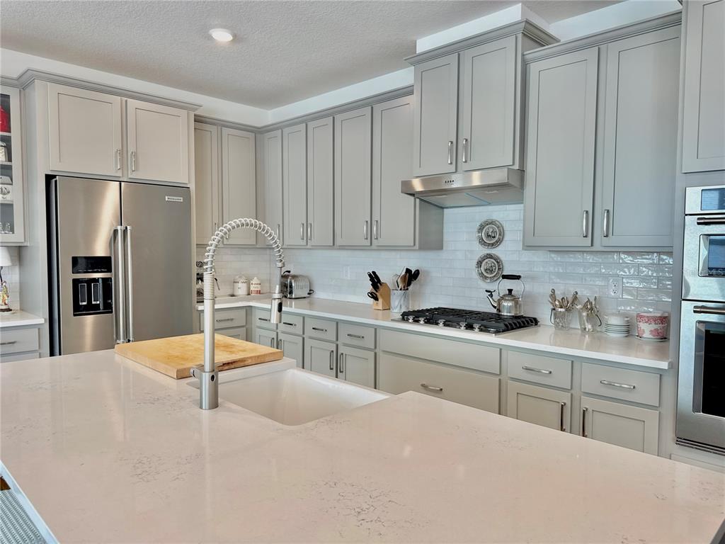 36 Signet Circle Flagler Beach, FL 32136 - Photo 11 of 45 a kitchen with stainless steel appliances granite countertop a sink refrigerator and cabinets
