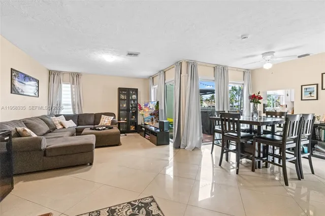 a living room with furniture and a couch