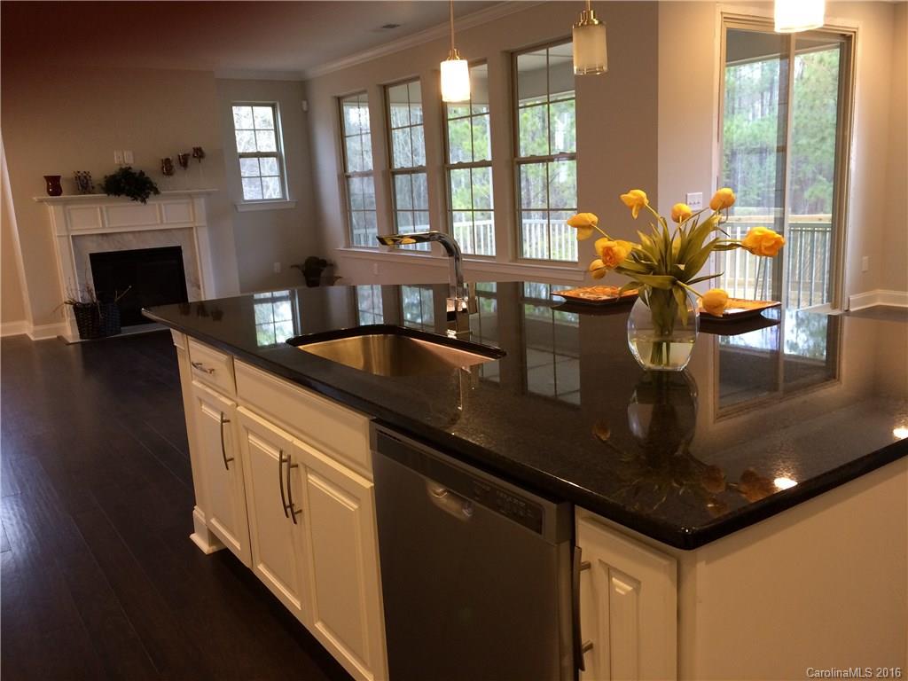 121 Helton Lane, Unit 47 Fort Mill, SC 29708 - Photo 6 of 20 a kitchen with stainless steel appliances granite countertop a sink a stove and a wooden floor
