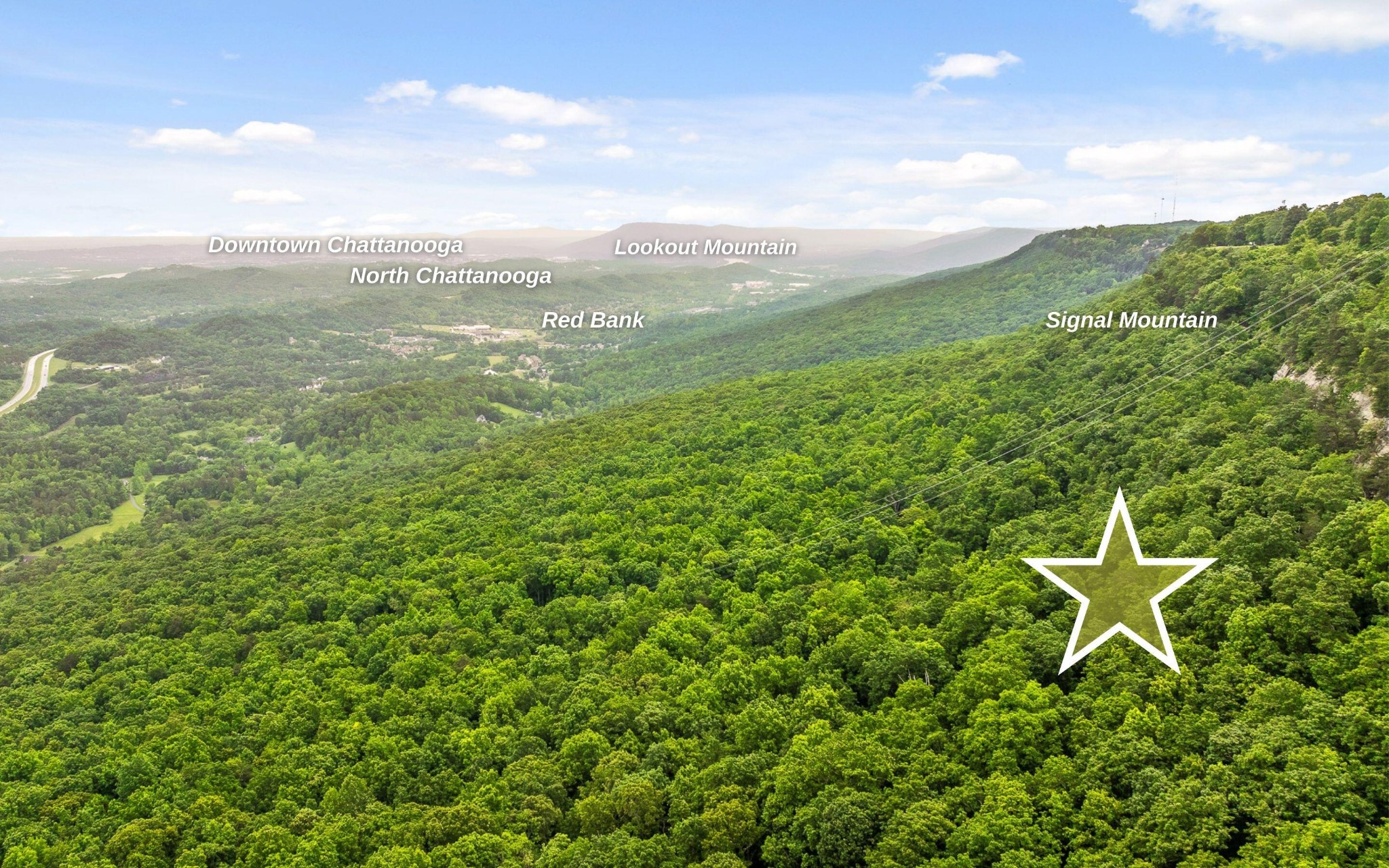 0 East Brow Road Chattanooga, TN 37415 - Photo 19 of 31 a view of a city with lush green forest