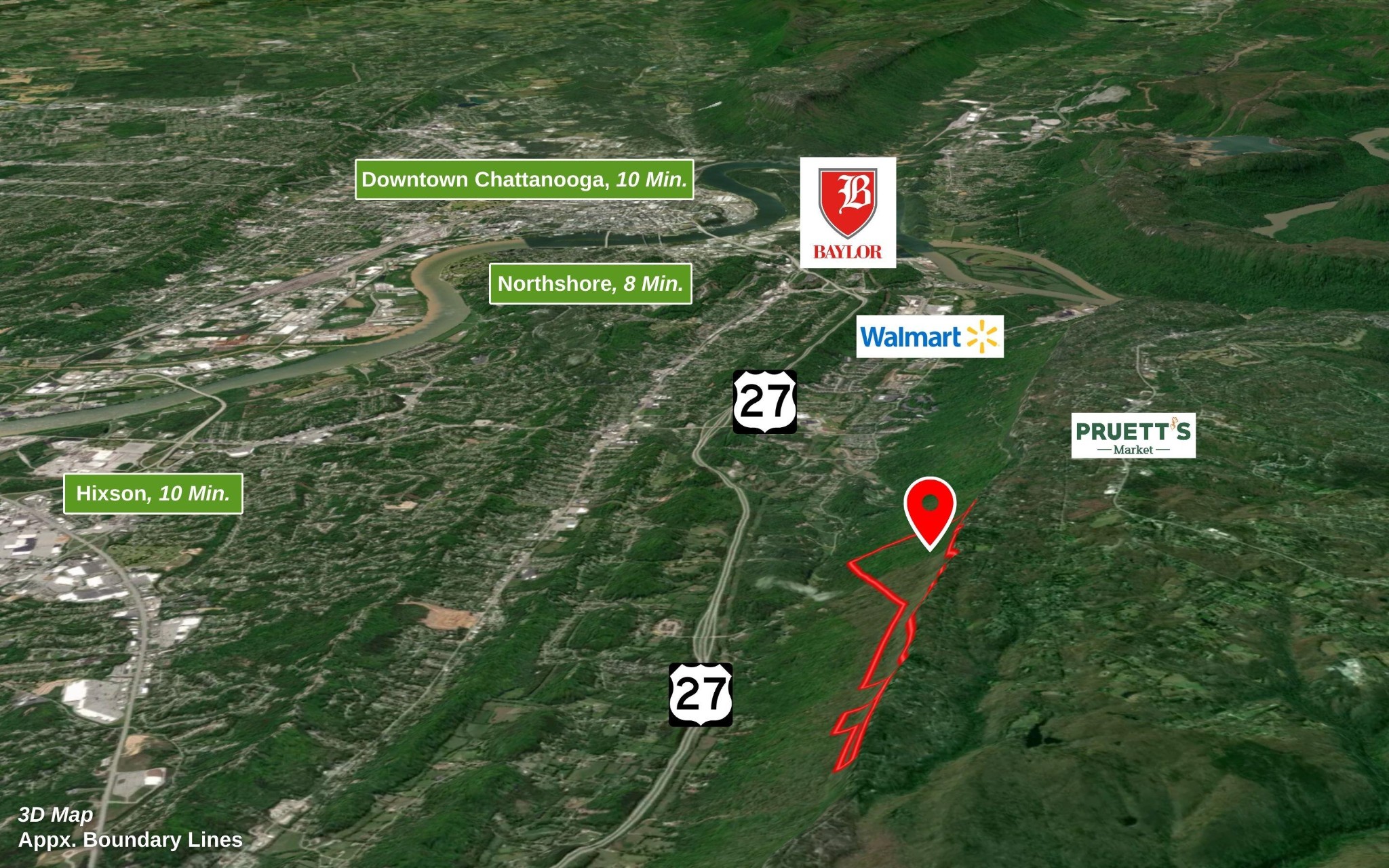 0 East Brow Road Chattanooga, TN 37415 - Photo 27 of 31 a view of a back yard with an outdoor space