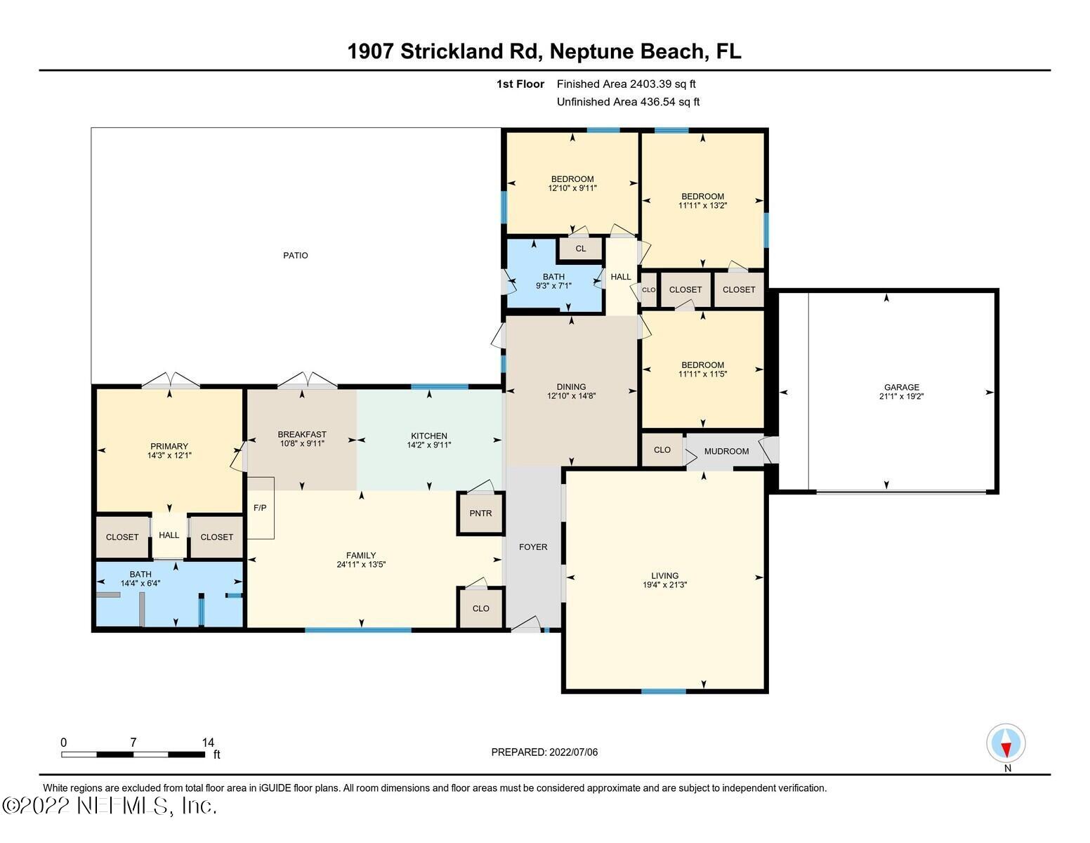 1907 Strickland Road Neptune Beach, FL 32266 - Photo 36 of 36 Floorplan
