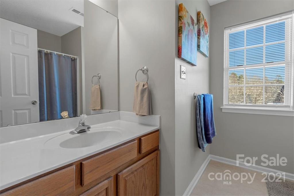 3919 Faith Church Road Indian Trail, NC 28079 - Photo 27 of 34 a bathroom with a sink vanity and a mirror
