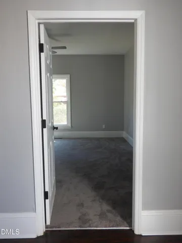 a view of a wooden door