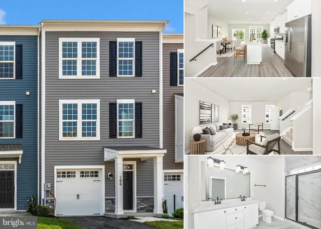 a view of a brick building with many windows