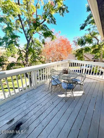 a view of deck with seating space