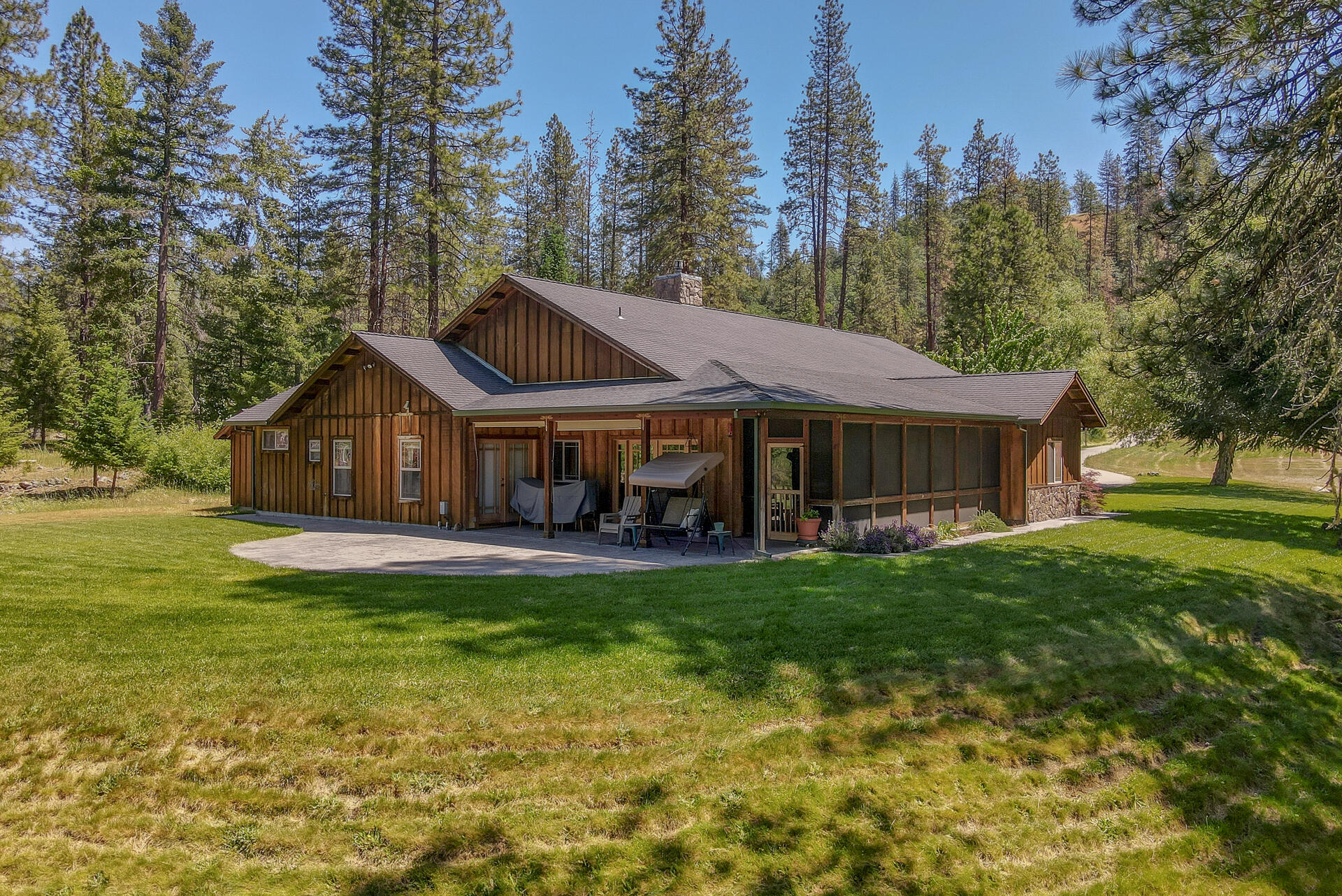 2490 Goose Ranch Road Lewiston, CA 96052 - Photo 35 of 38 a view of a house with a big yard and large trees